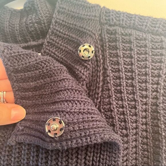 Lou & Grey Marled Grey Open Cardigan Sweater - Picture 6 of 9